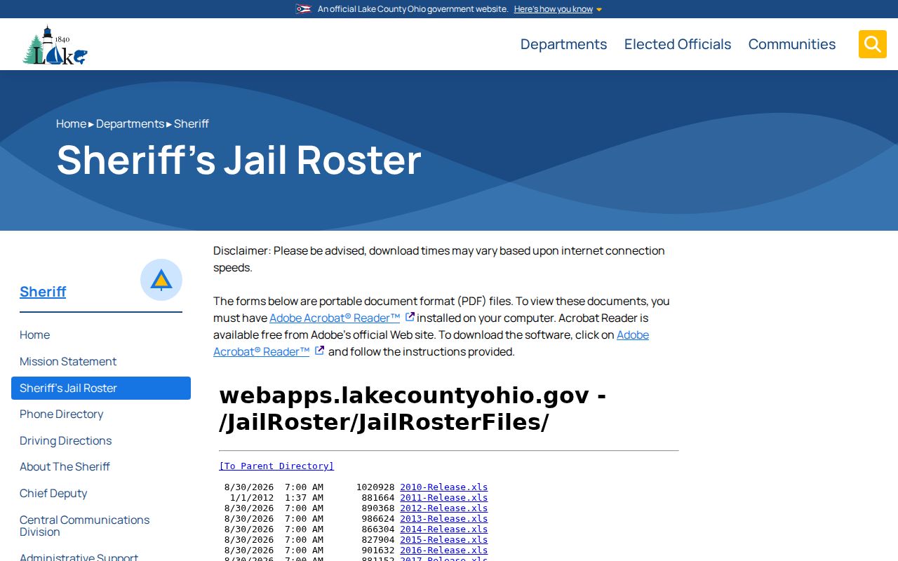 Lake County neighbors current custody record source limitation