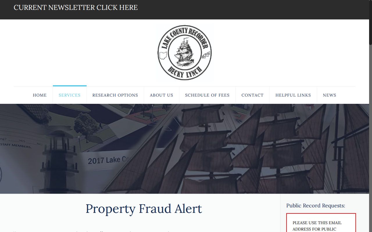 Lake County previous residents Recorder property activity alert