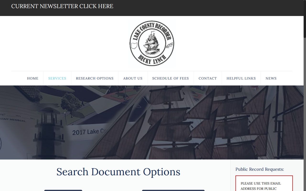 Lake County street directory Recorder document search options
